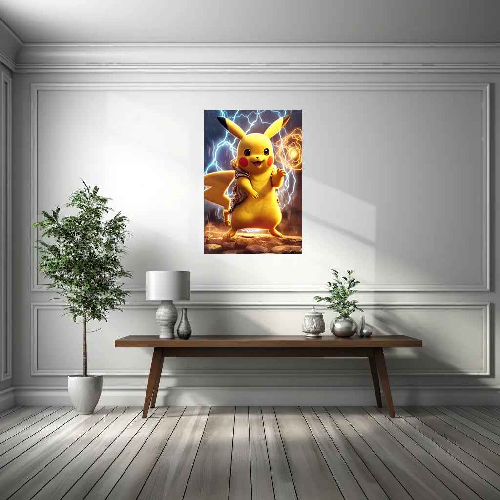 Pikachu Metal Poster ppokemonn - TURTLEWINGS