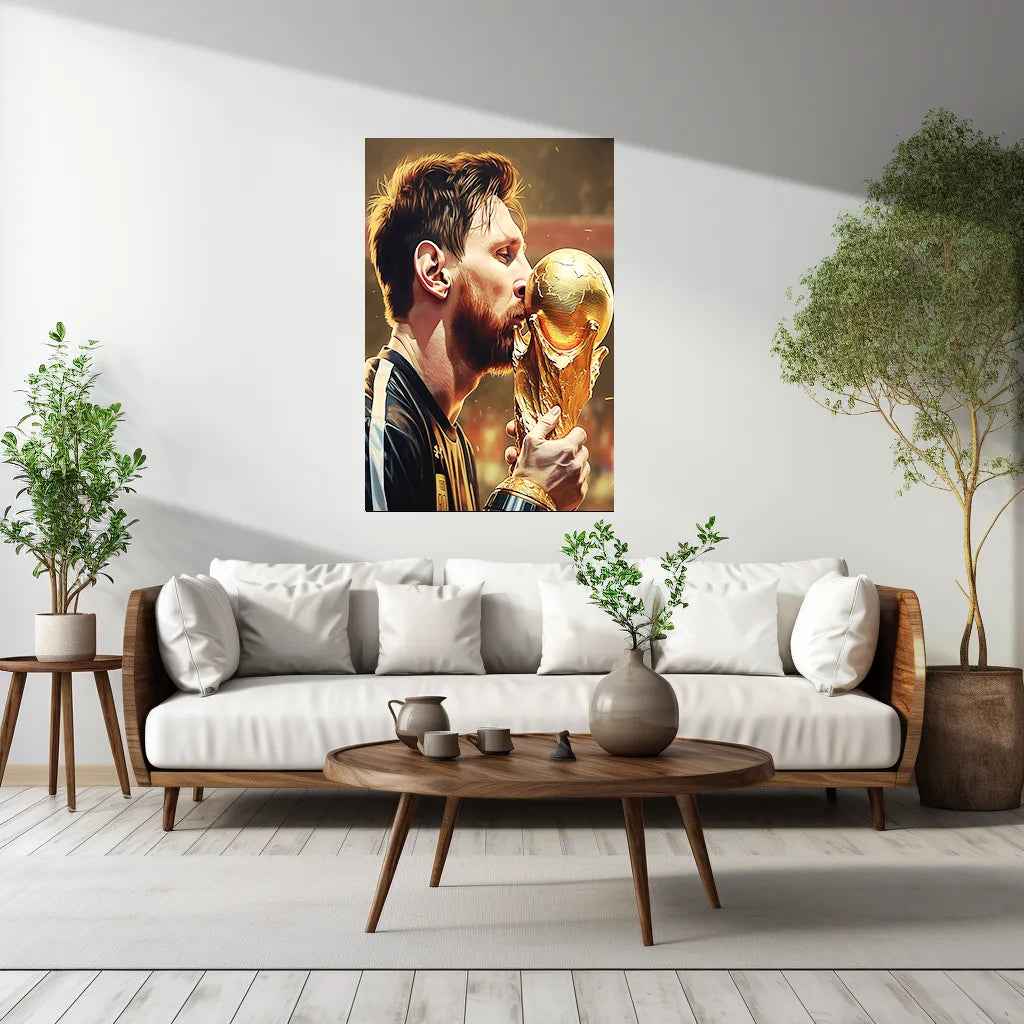 Lionel Messi Metal Poster – GOAT Football Wall Art 7 - TURTLEWINGS