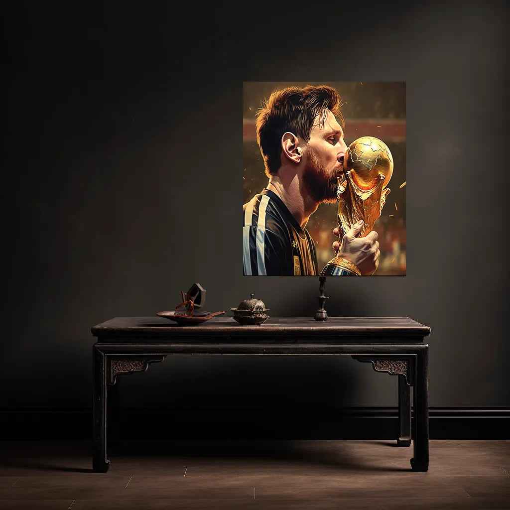 Lionel Messi Metal Poster – GOAT Football Wall Art 7 - TURTLEWINGS