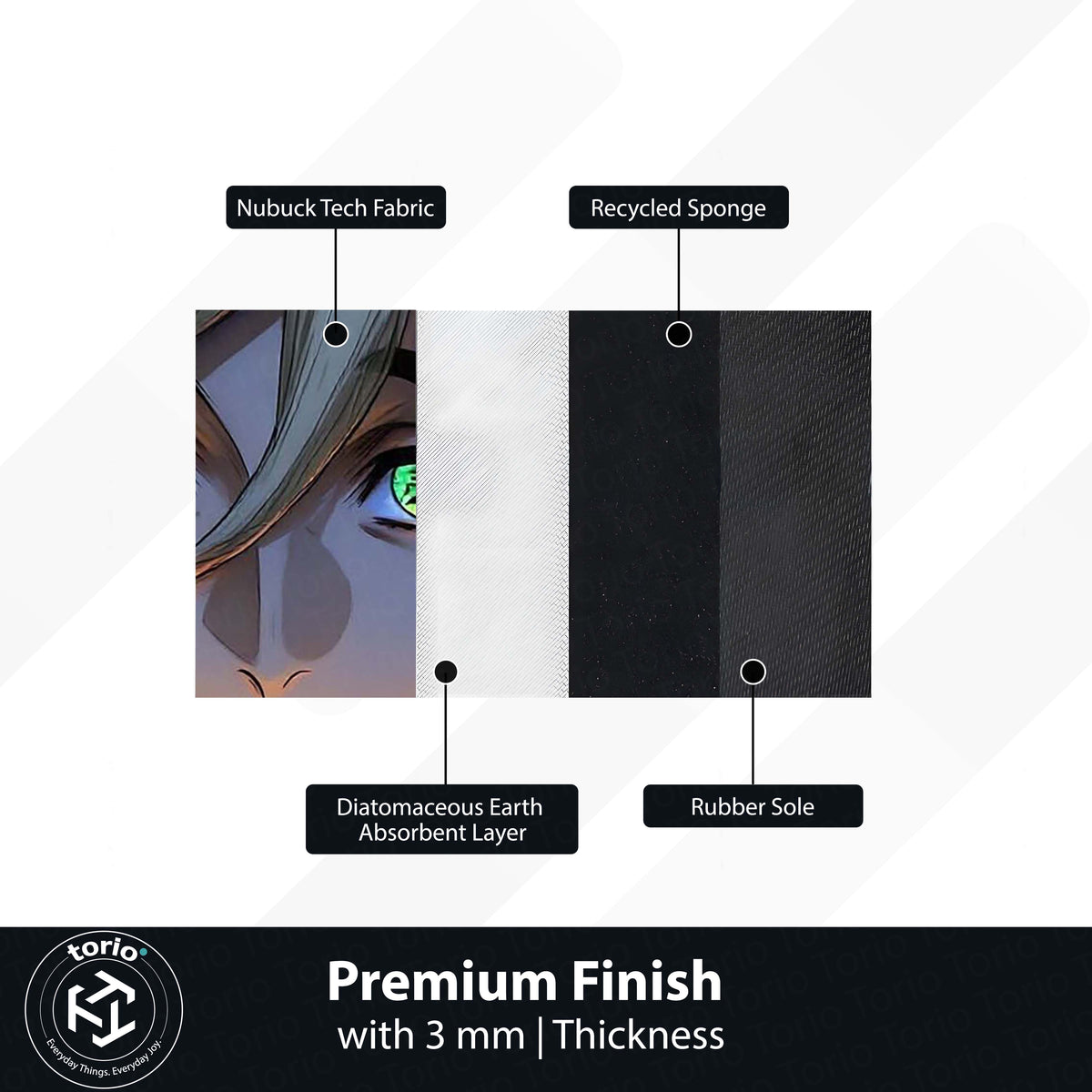Upper Moon Demon Area Flat Rug | Anime Villain Area Flat Rug | Premium Manga-Inspired Gaming & Bedroom Decor Flat Rug
