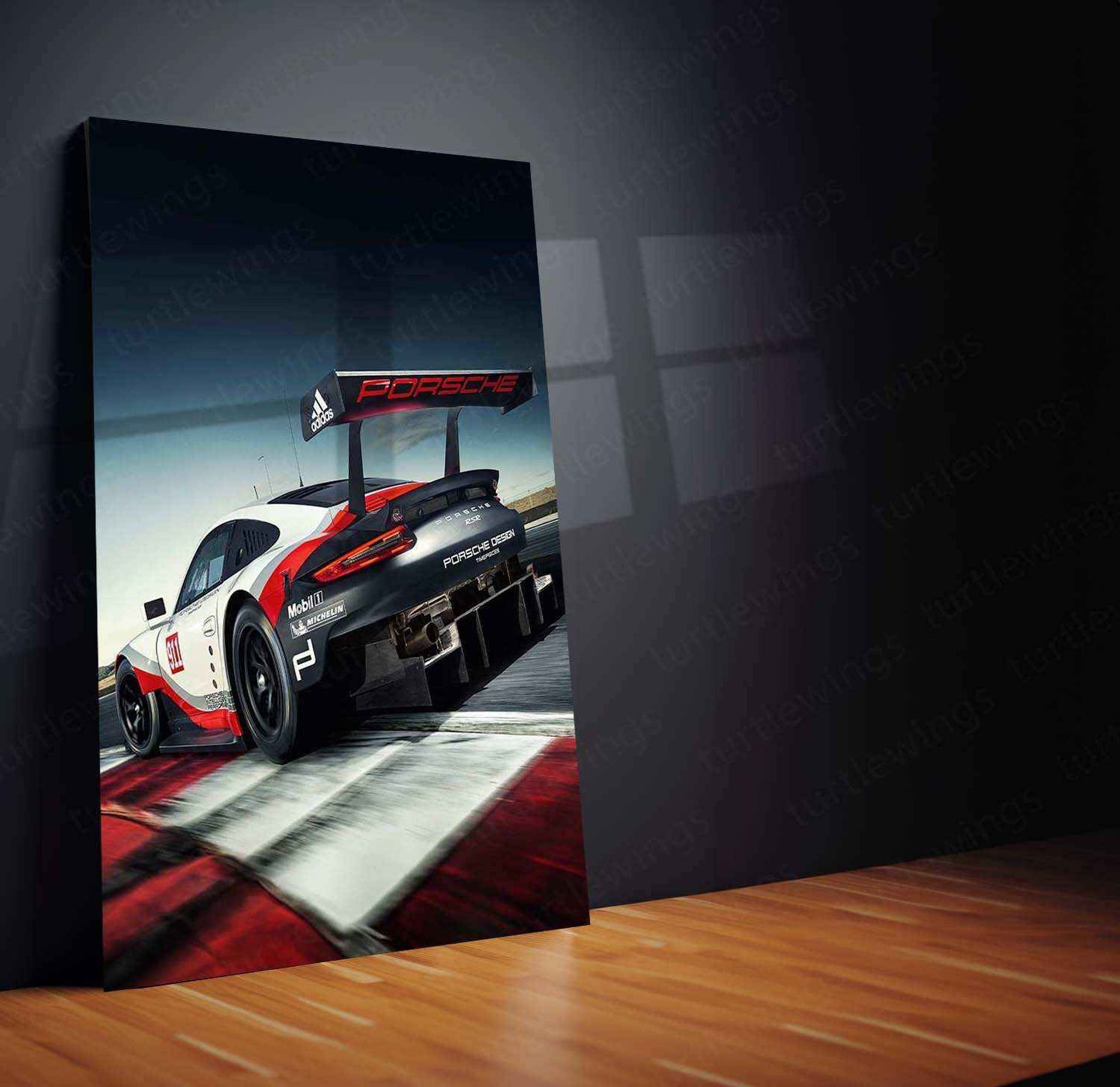 2017 Porsche 911 RSR Metal Poster | Iconic Racing Car Art & Performance Decor - TURTLEWINGS