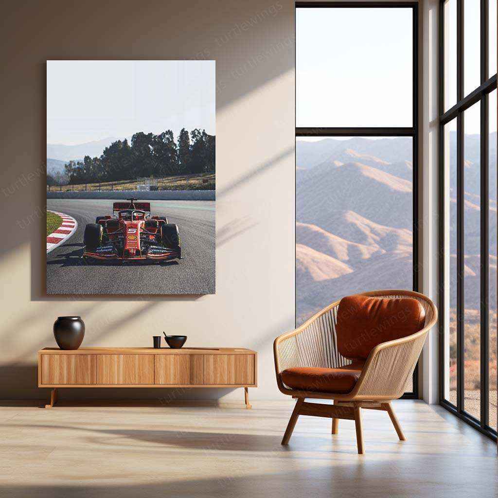 2019 Formula 1 Ferrari SF90 Metal Poster | Iconic Ferrari F1 Car Art & Motorsport Decor - TURTLEWINGS