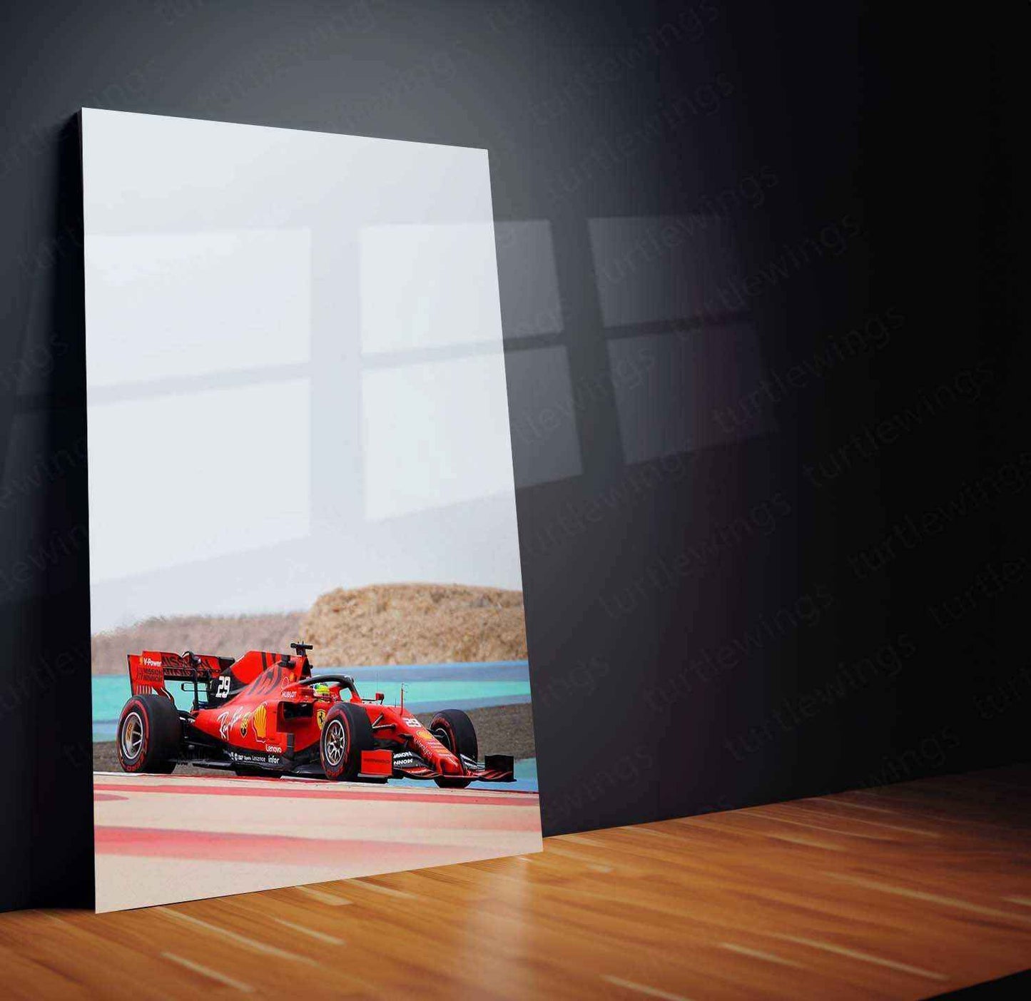 2019 Formula 1 Ferrari SF90 Metal Poster | Ferrari F1 Racing Art & Motorsport Wall Decor - TURTLEWINGS