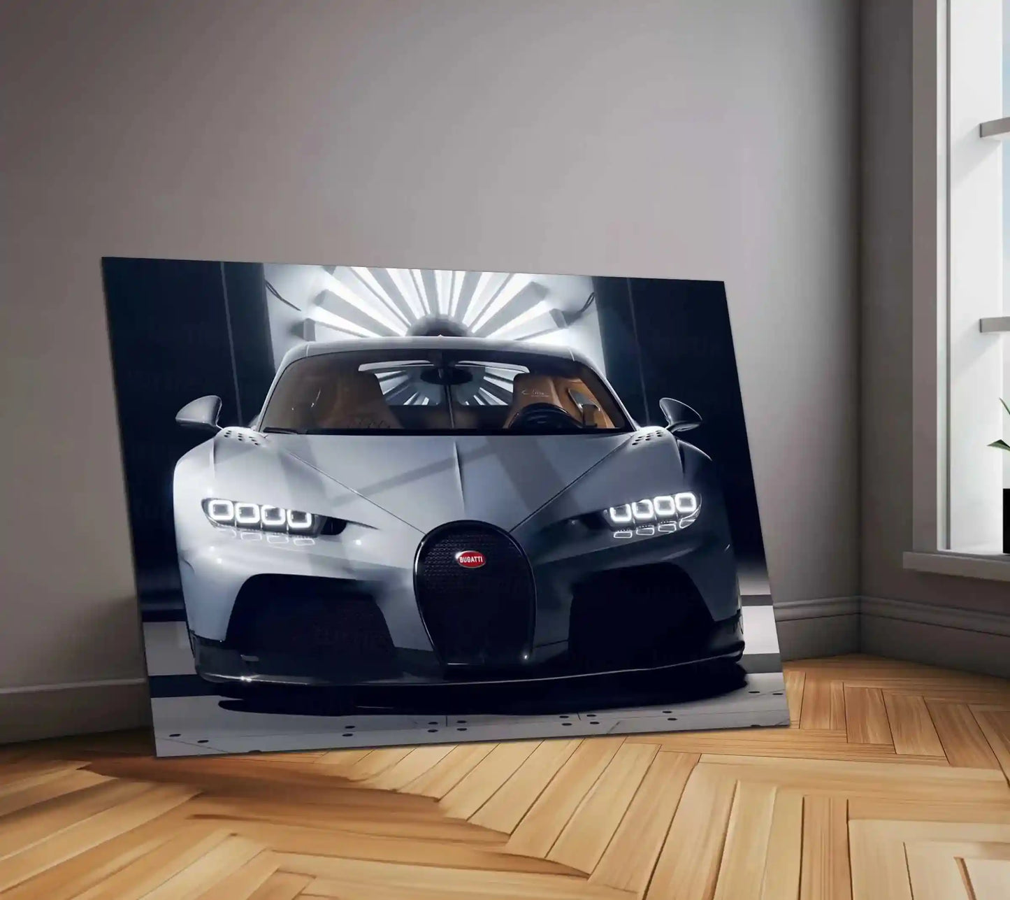 LED | π Bugatti Chiron Sport LED Metal Poster | Hypercar Wall Art with Neon Glow | Luxury Automotive Decor 01 - TURTLEWINGS