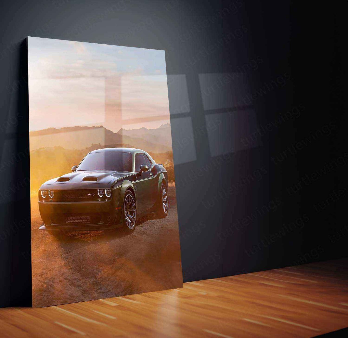 2022 Dodge Challenger SRT Hellcat Jailbreak Metal Poster | High-Performance Muscle Car Art - TURTLEWINGS
