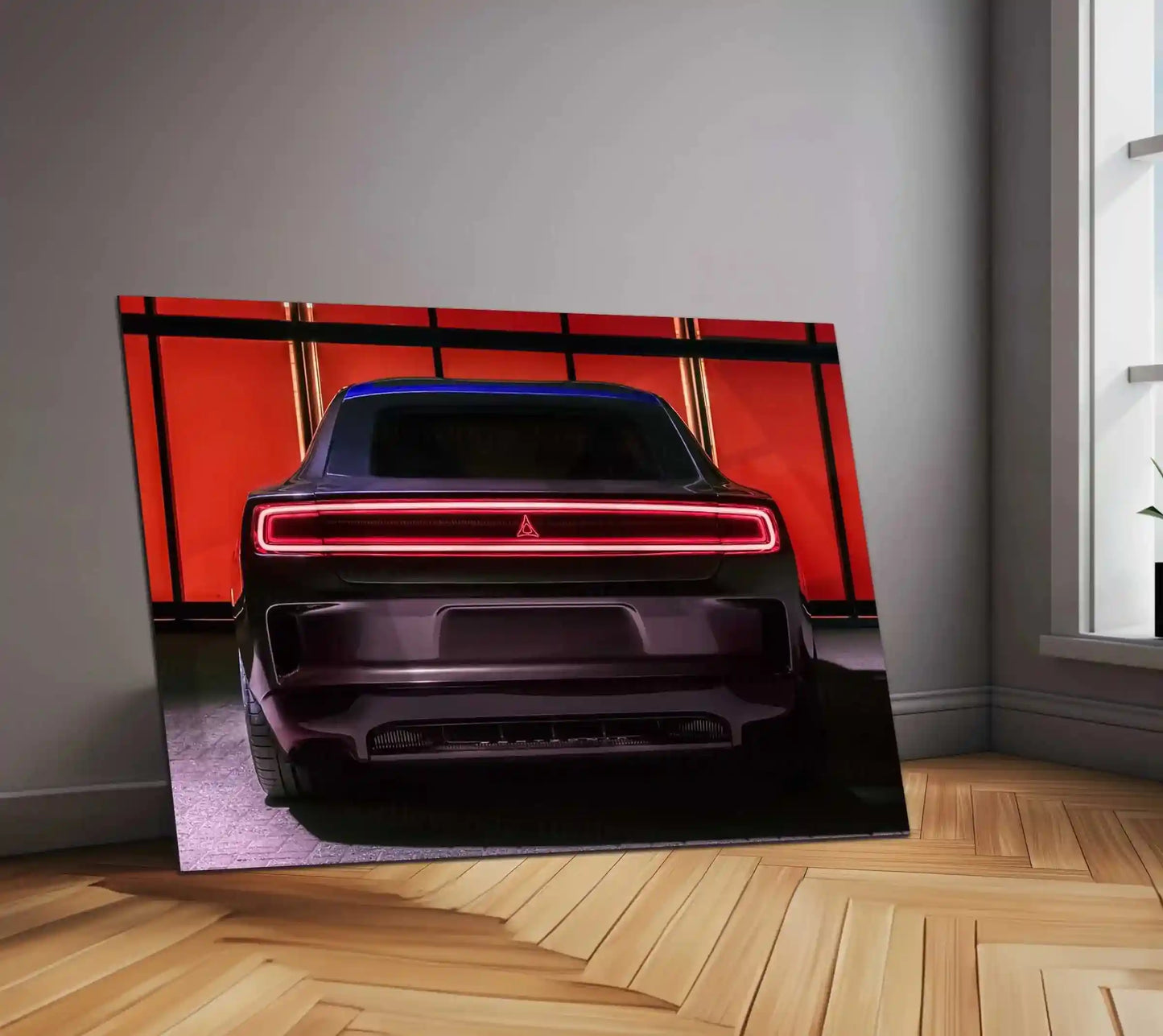 π₯ Dodge Charger SRT Hellcat Neon LED Metal Poster | Muscle Car Wall Art | Street Performance Glow Decor 01 - TURTLEWINGS