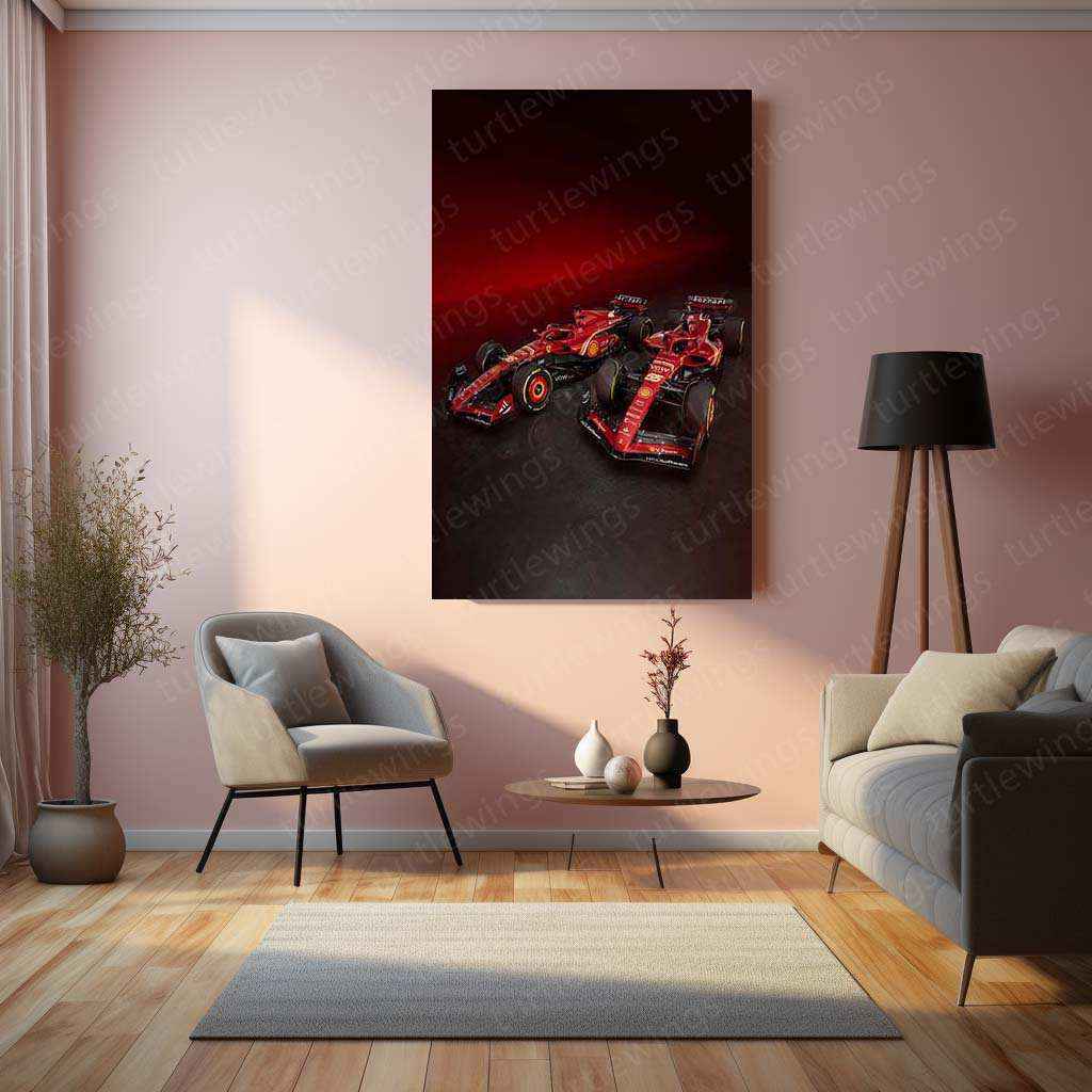 2024 Formula 1 Ferrari SF-24 (003) Metal Poster | Iconic Racing Art - TURTLEWINGS