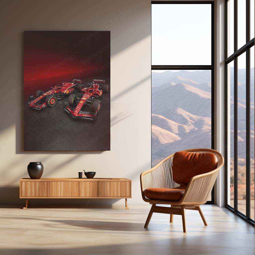2024 Formula 1 Ferrari SF-24 (003) Metal Poster | Iconic Racing Art - TURTLEWINGS