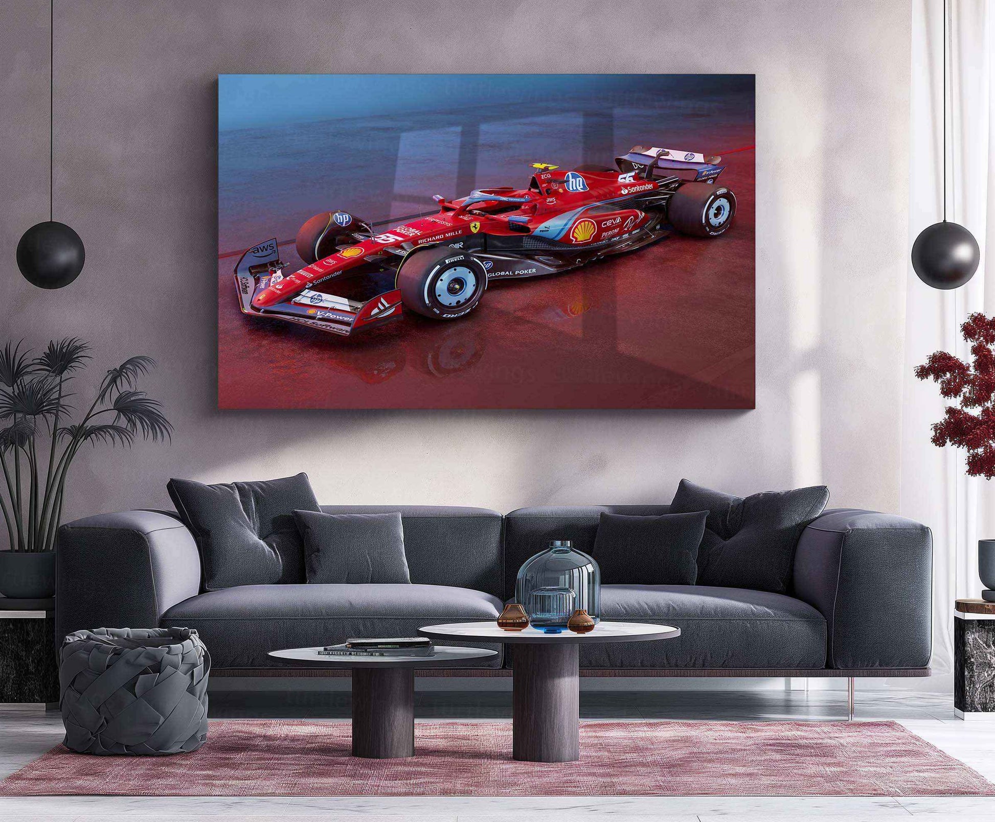2024 Formula 1 Ferrari SF-24 (007) Metal Poster | Iconic Ferrari F1 Racing Art - TURTLEWINGS