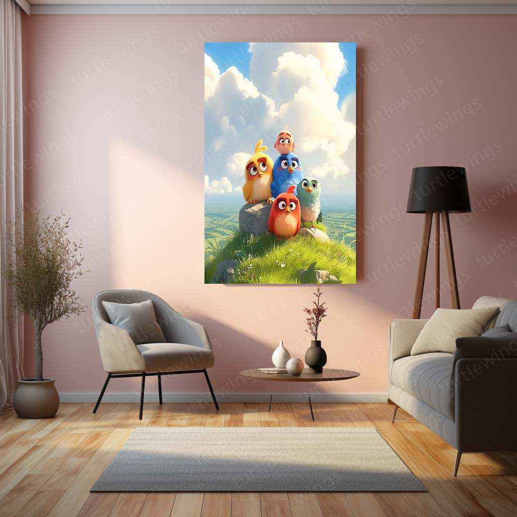 Angry Birds Metal Poster – Iconic Gaming Wall Art | Fun & Vibrant Decor - TURTLEWINGS