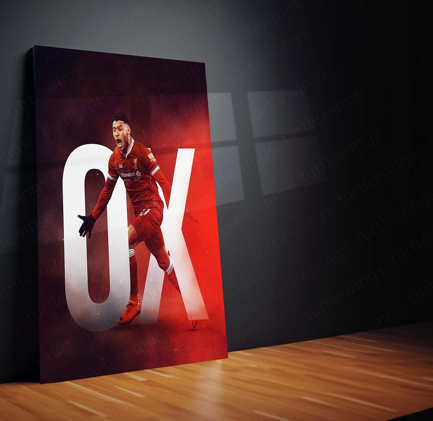 Alex Oxlade-Chamberlain “OX” Liverpool Graphic Poster – Metal Frame - TURTLEWINGS