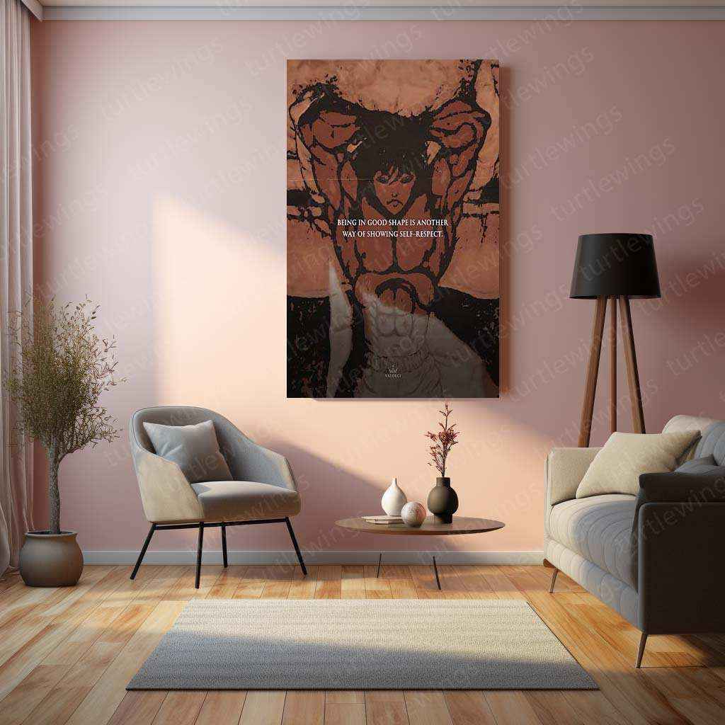 Baki Quote Metal Poster – Motivational Anime Wall Art | Martial Arts & Fighting Spirit Decor - TURTLEWINGS