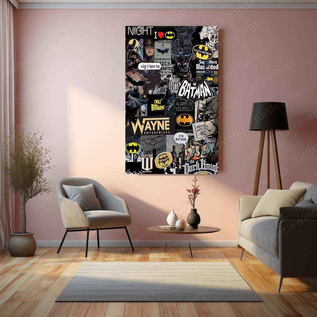 Batman Metal Poster – Dark Knight Wall Art | Gotham Hero Aesthetic Decor - TURTLEWINGS