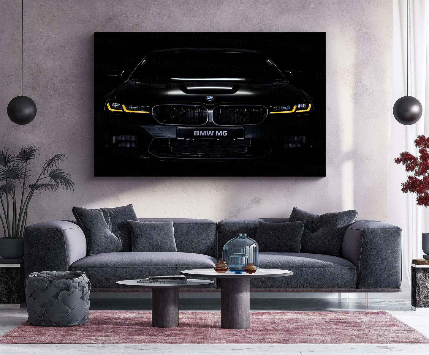 BMW M5 Neon LED Metal Frame - TURTLEWINGS