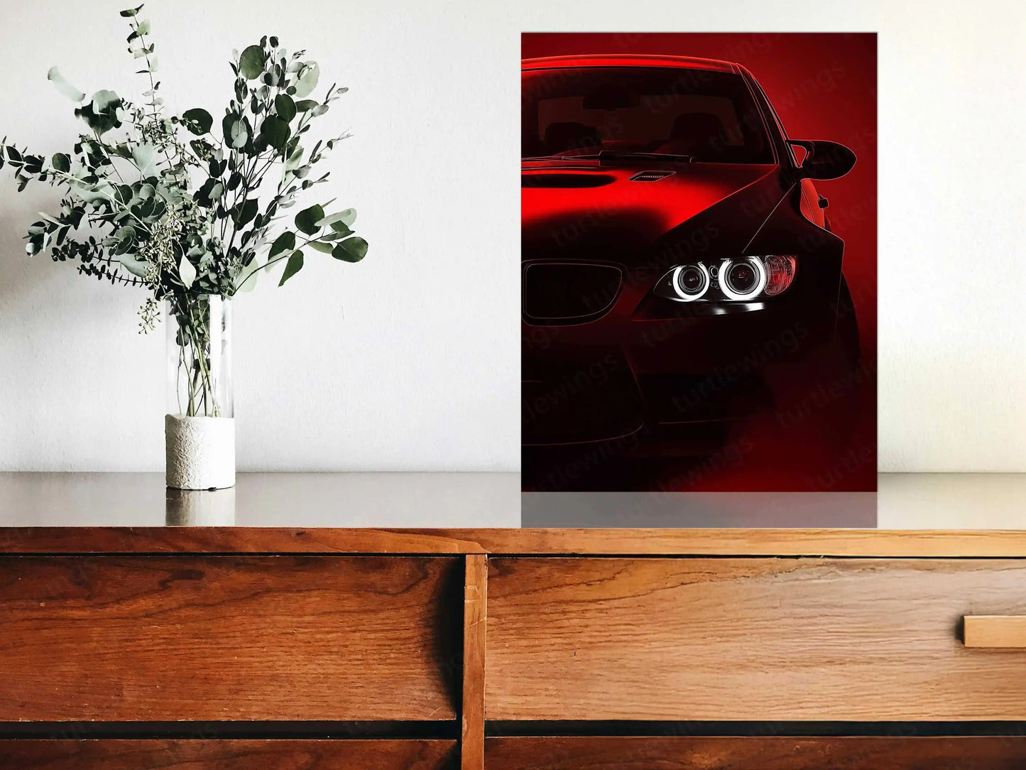 BMW M5 Neon LED Metal Frame â Luxurious Automotive Wall Art - TURTLEWINGS
