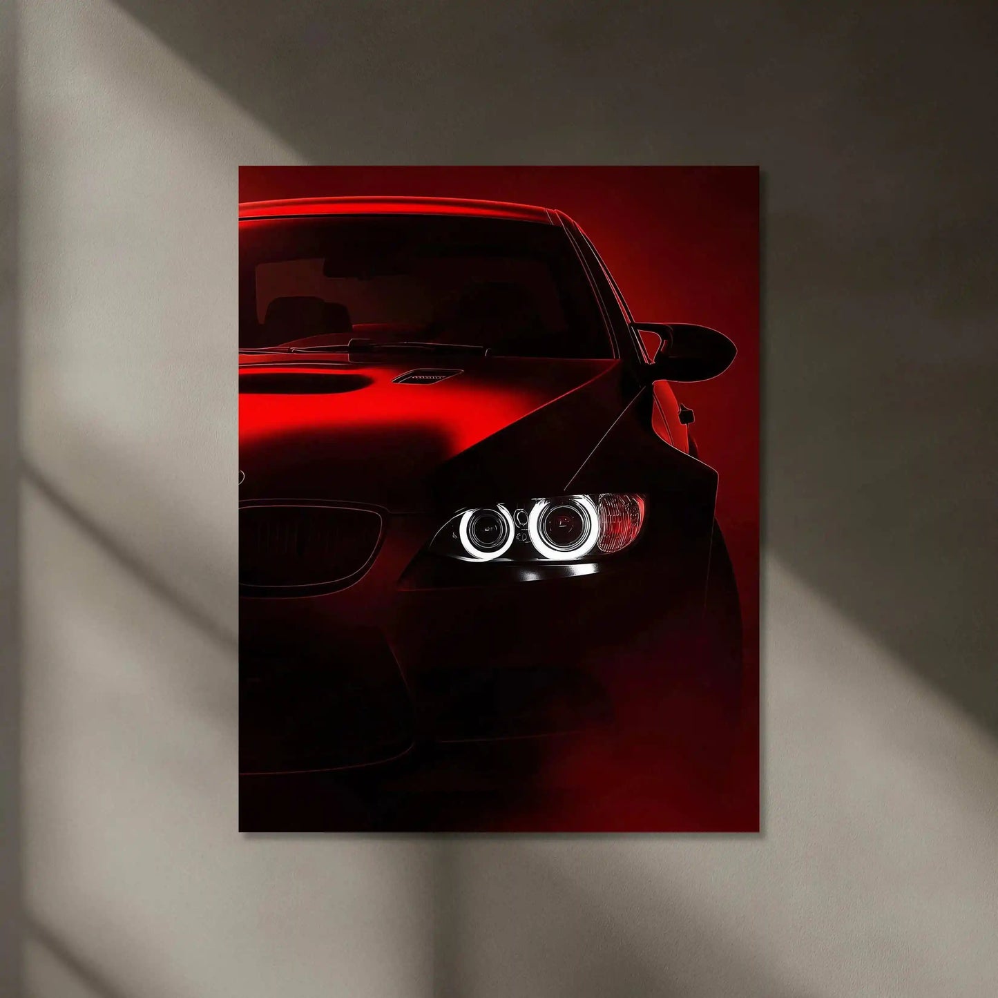 BMW M5 Neon LED Metal Frame â Luxurious Automotive Wall Art - TURTLEWINGS