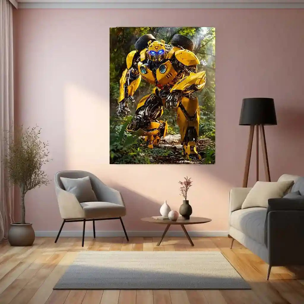 Bumblebee Transformer Metal Poster – Iconic Autobot Wall Art - TURTLEWINGS