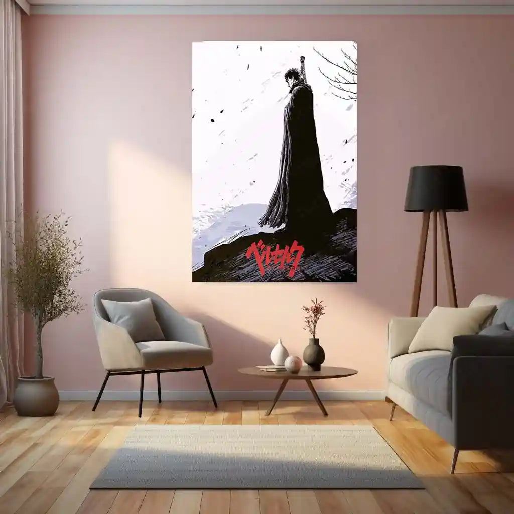 Anime Metal Poster | Berserk Rage Within | Dark Fantasy Anime Metal Frame Fury, Survival & Indomitable Will Wall Art 03 - TURTLEWINGS