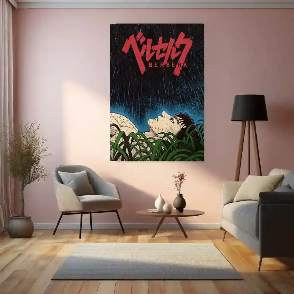 Anime Metal Poster | Berserk Rage Within | Dark Fantasy Anime Metal Frame Fury, Survival & Indomitable Will Wall Art 07 - TURTLEWINGS