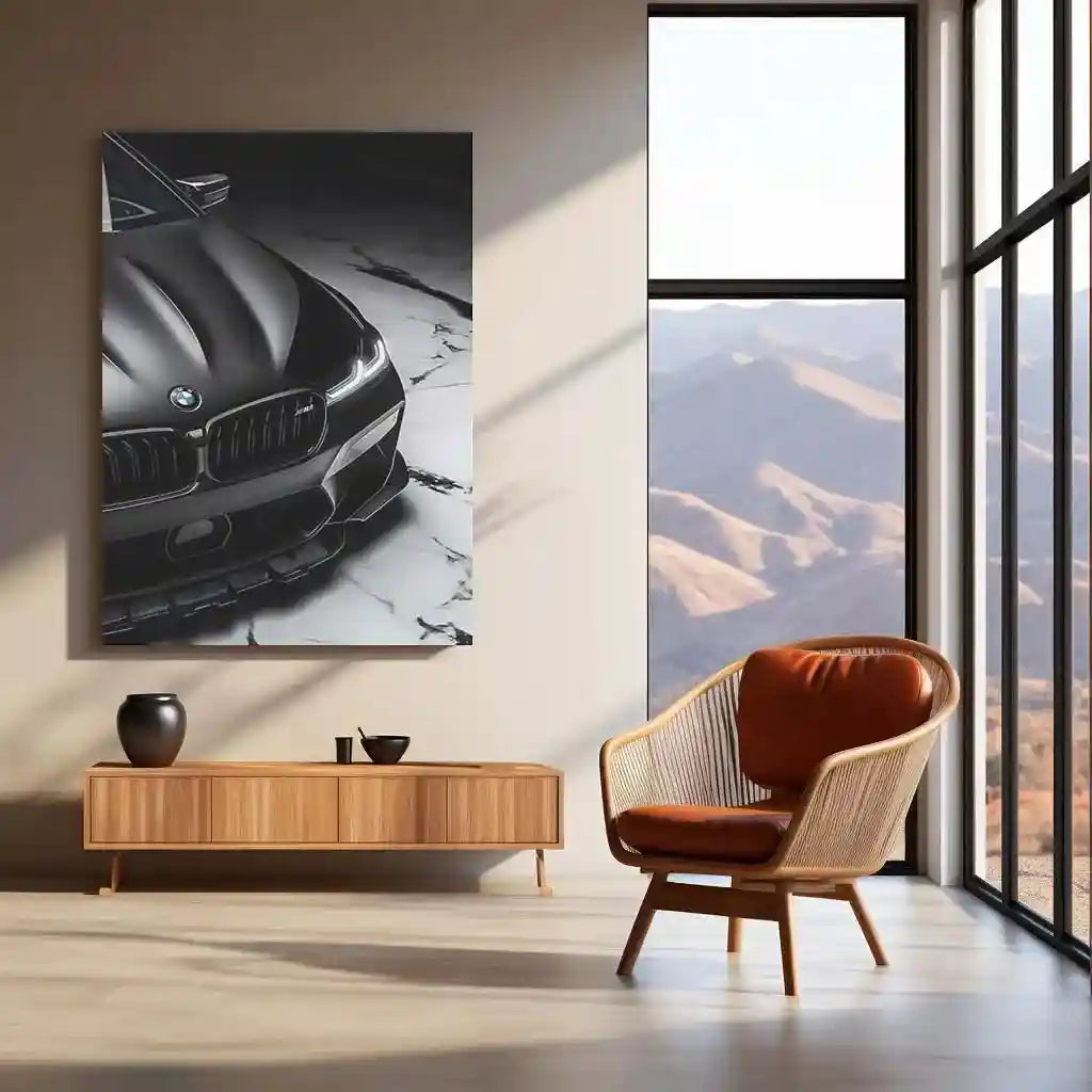 LED | π€ Black BMW Neon LED Metal Poster | Luxury German Car Wall Art | M Power Night Drive Decor 02 - TURTLEWINGS
