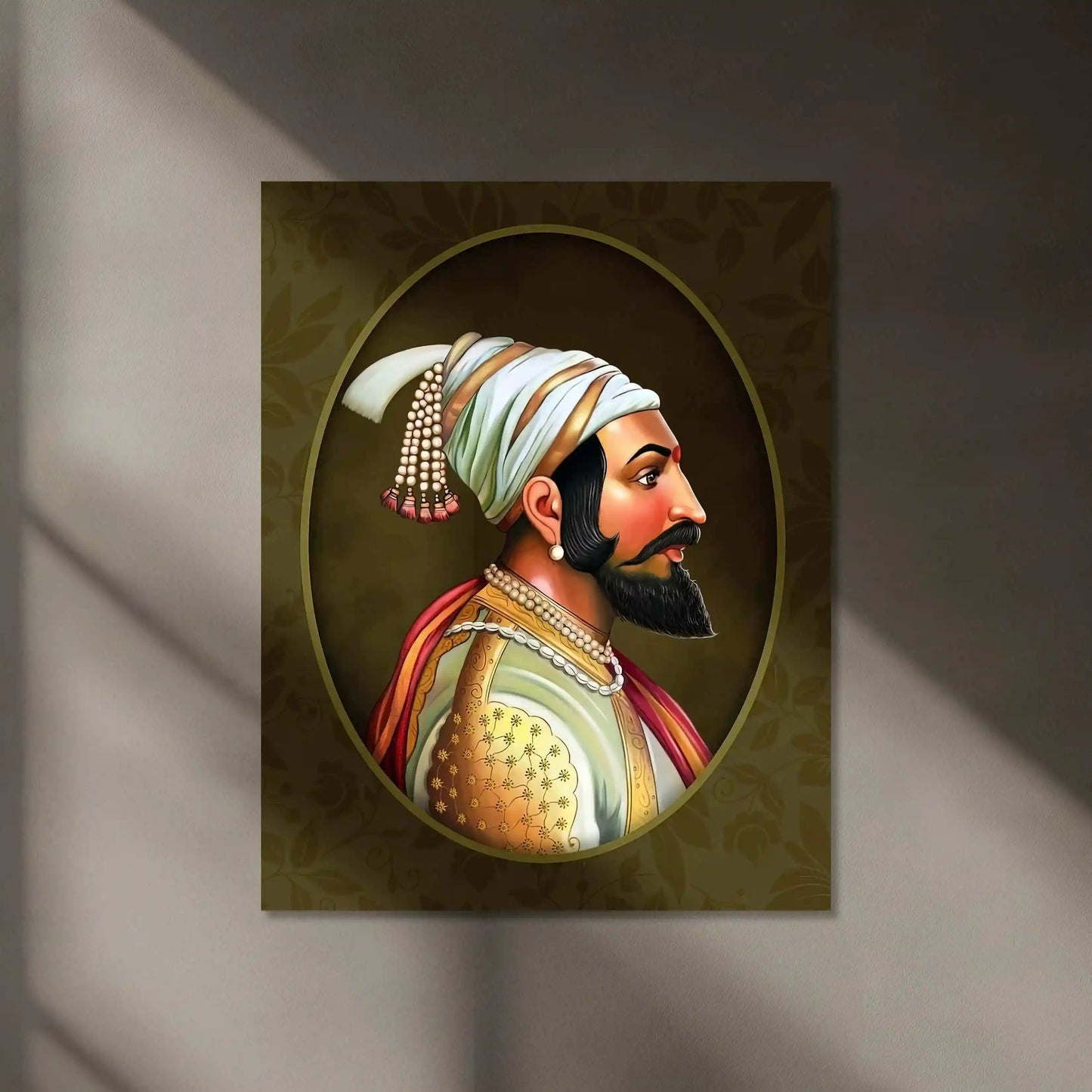 Chhatrapati Shivaji Maharaj Neon LED Metal Frame - TURTLEWINGS