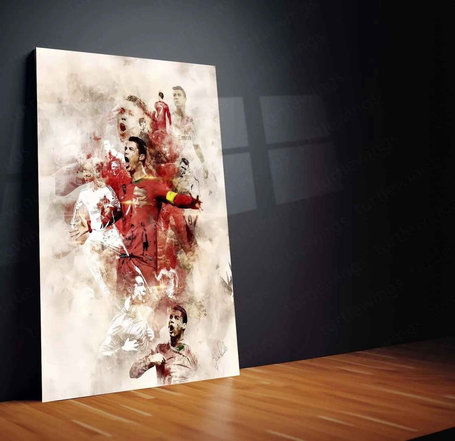 Cristiano Ronaldo Metal Frame – Iconic Football Wall Art - TURTLEWINGS