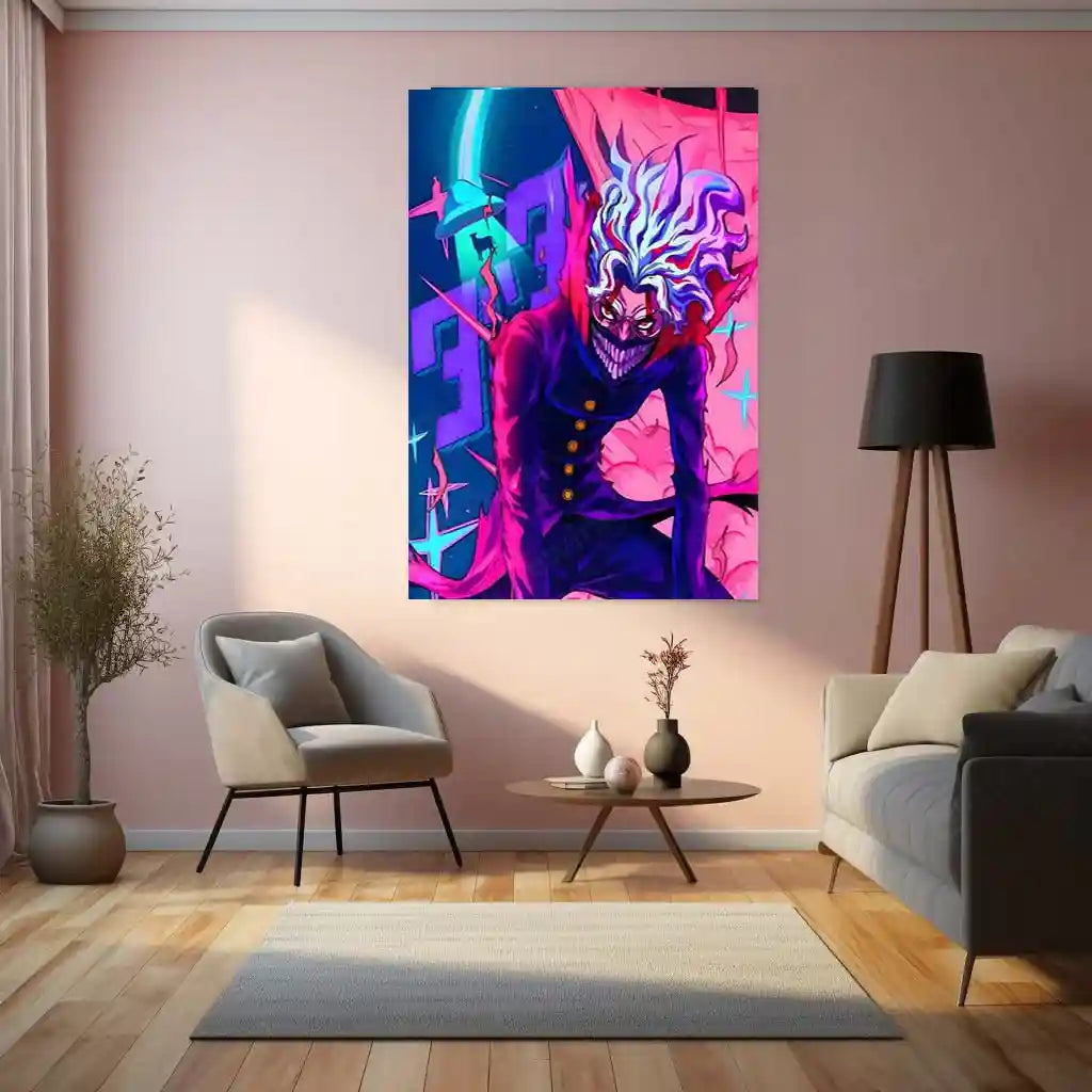 Anime Metal Poster | DanDaDan – Momo Ayase & Okarun Metal Poster | Supernatural Anime Wall Frame - TURTLEWINGS