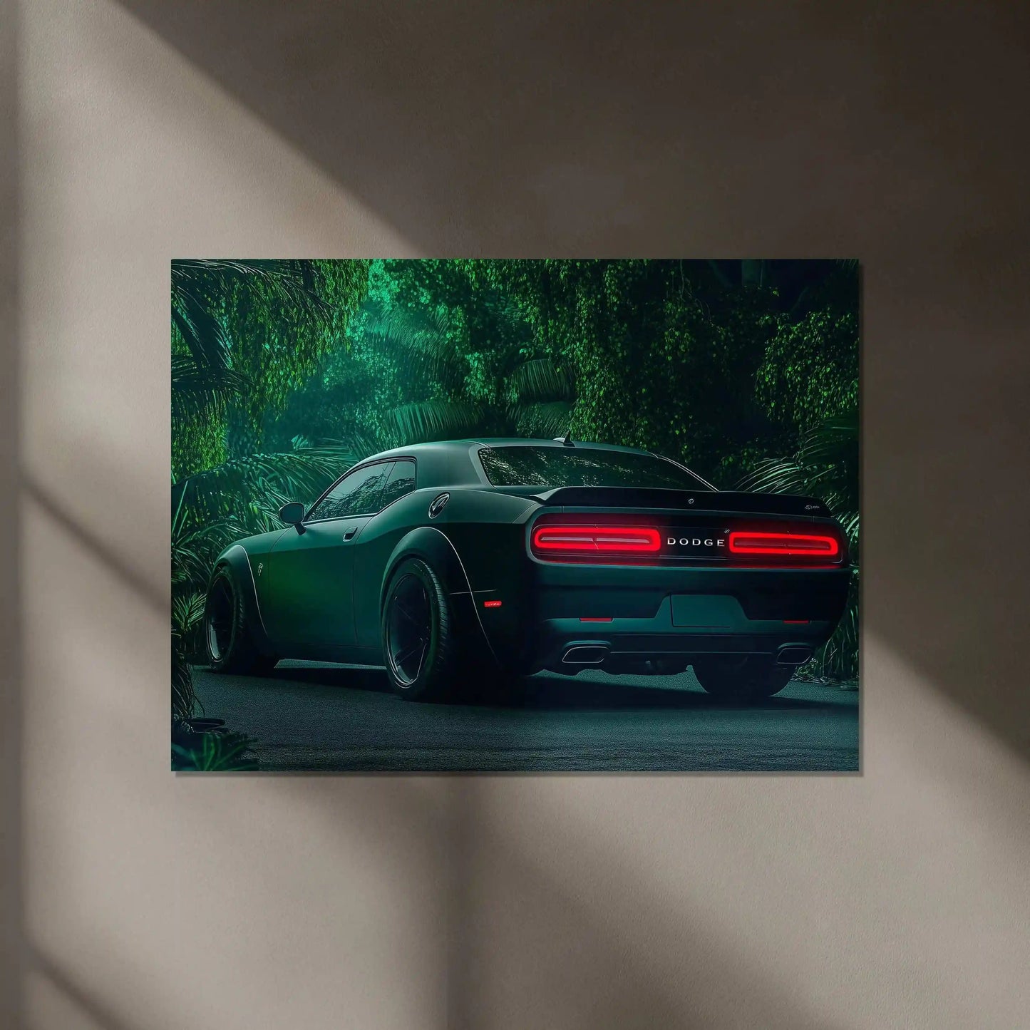 Dodge Challenger SRT Neon LED Metal Frame â Bold Automotive Wall Art 1 - TURTLEWINGS