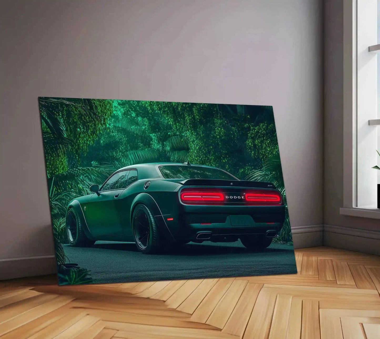 Dodge Challenger SRT Neon LED Metal Frame â Bold Automotive Wall Art 1 - TURTLEWINGS