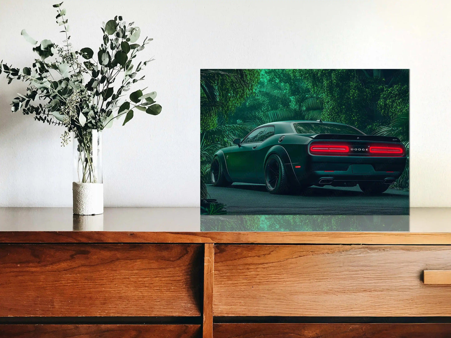 Dodge Challenger SRT Neon LED Metal Frame â Bold Automotive Wall Art 1 - TURTLEWINGS