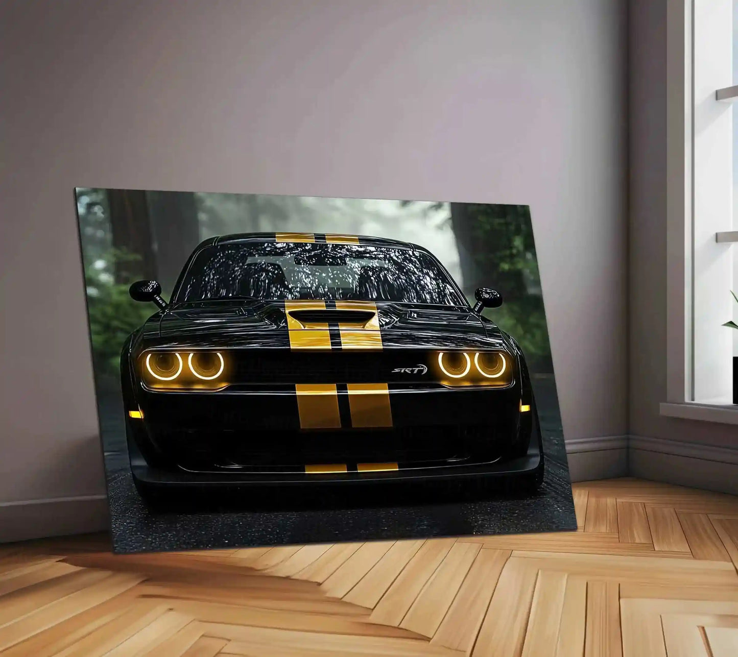 Dodge Challenger SRT Neon LED Metal Frame â Bold Automotive Wall Art 2 - TURTLEWINGS
