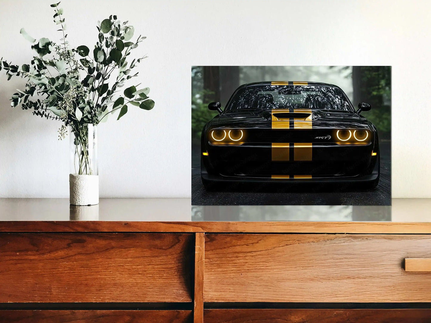Dodge Challenger SRT Neon LED Metal Frame â Bold Automotive Wall Art 2 - TURTLEWINGS