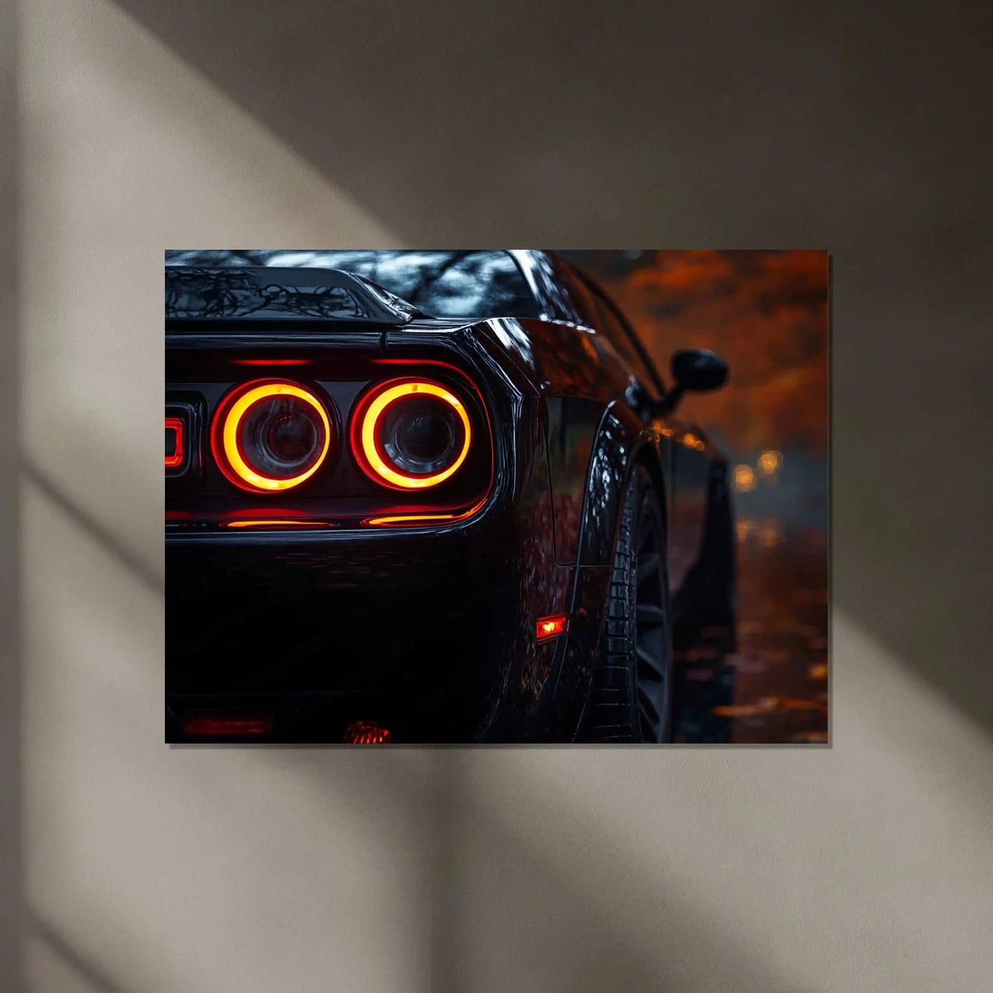 Dodge Challenger SRT Neon LED Metal Frame â Bold Automotive Wall Art 3 - TURTLEWINGS