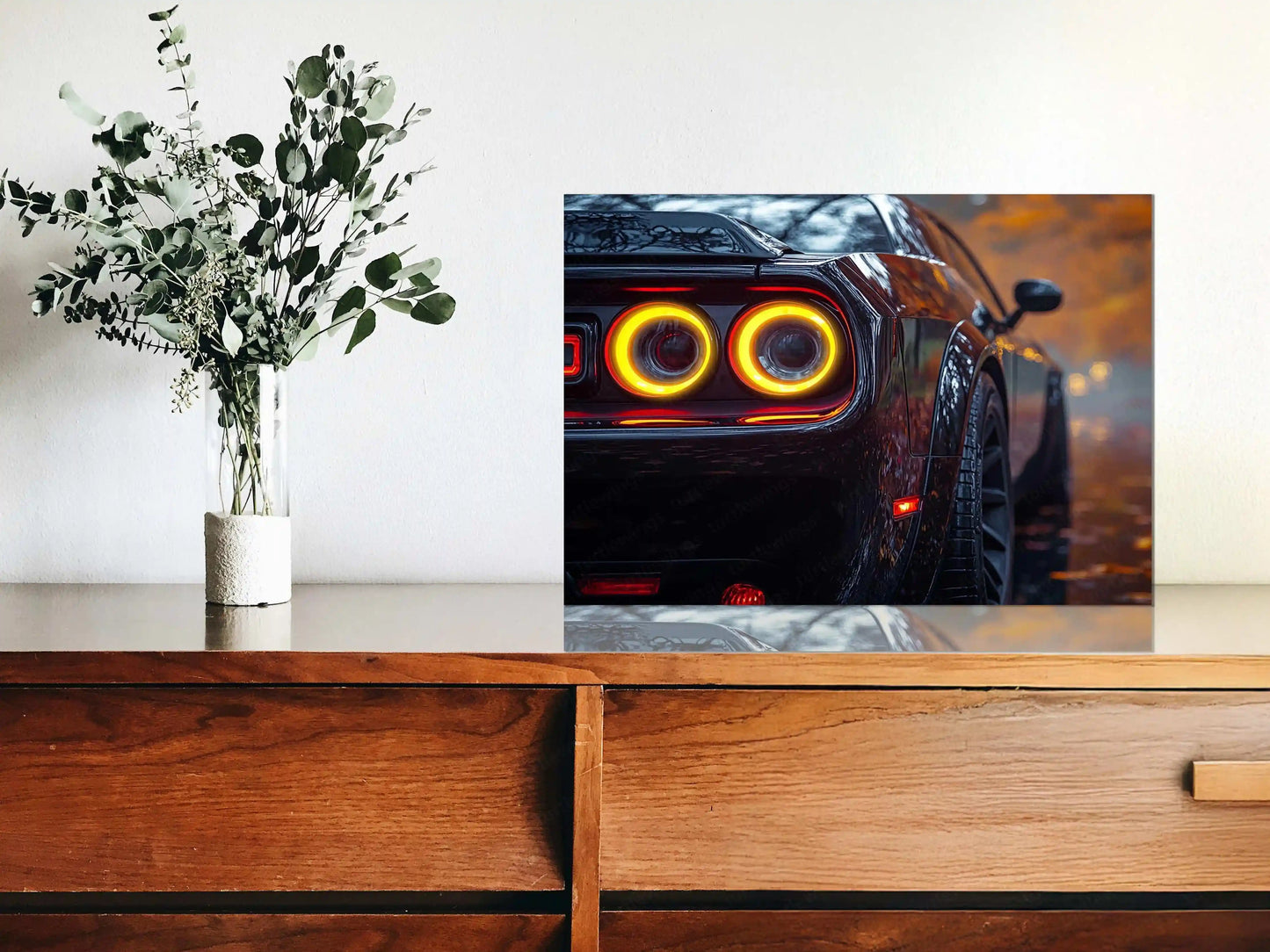 Dodge Challenger SRT Neon LED Metal Frame â Bold Automotive Wall Art 3 - TURTLEWINGS
