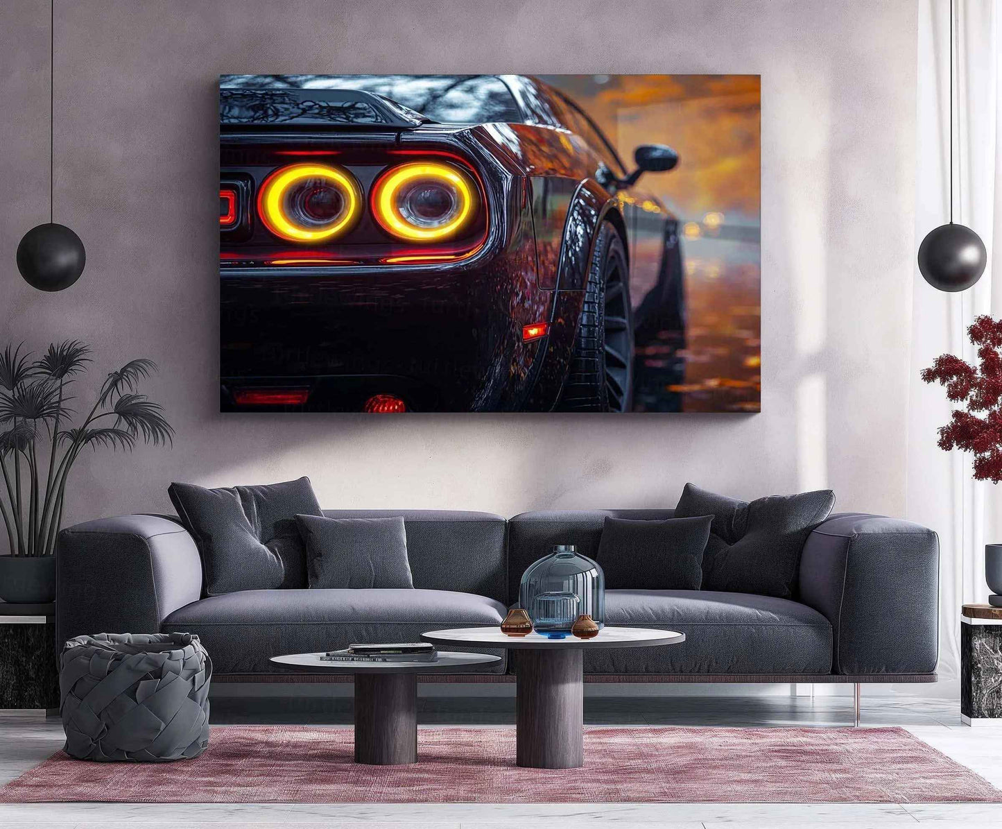 Dodge Challenger SRT Neon LED Metal Frame â Bold Automotive Wall Art 3 - TURTLEWINGS