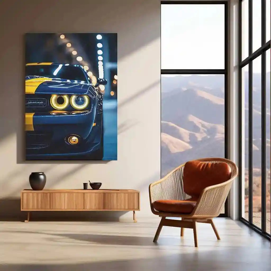 Dodge Challenger SRT Neon LED Metal Frame â Bold Automotive Wall Art 4 - TURTLEWINGS