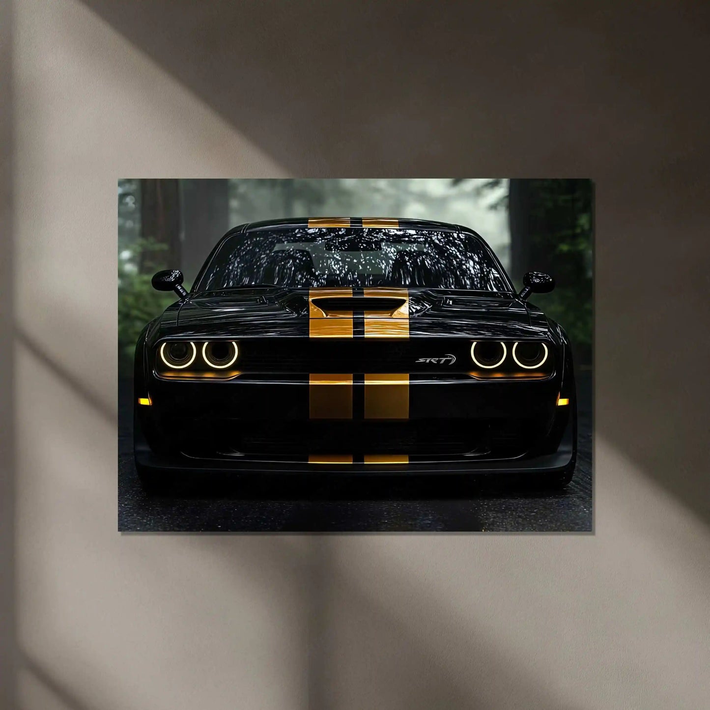 Dodge Challenger SRT Neon LED Metal Frame â Bold Automotive Wall Art 2 - TURTLEWINGS