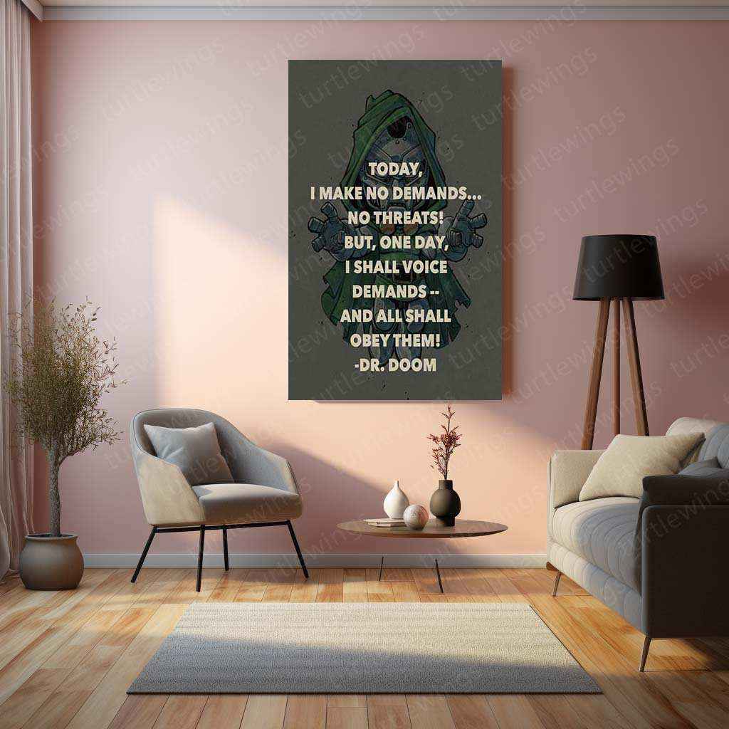 Doctor Doom Quote Metal Poster – Marvel Villain Wall Art - TURTLEWINGS