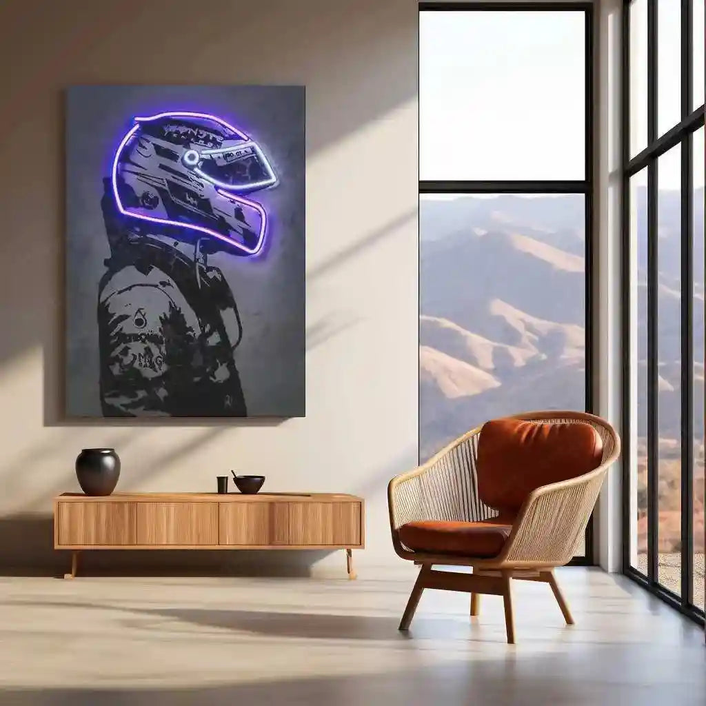 F1 Racing Cars Driver Neon LED Metal Frame â High-Speed Motorsport Art 3 - TURTLEWINGS