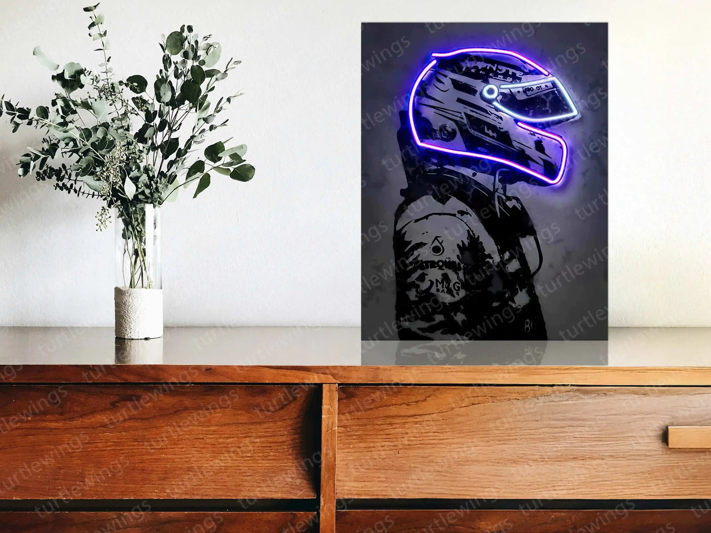 F1 Racing Cars Driver Neon LED Metal Frame â High-Speed Motorsport Art 3 - TURTLEWINGS