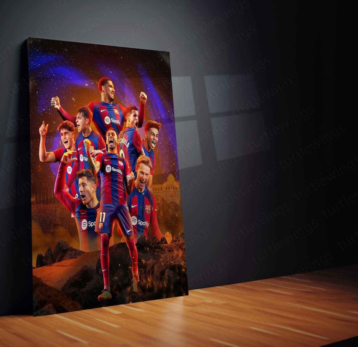 Sports | FC Barcelona Metal Poster – Premium Football Club Wall Art 1 - TURTLEWINGS