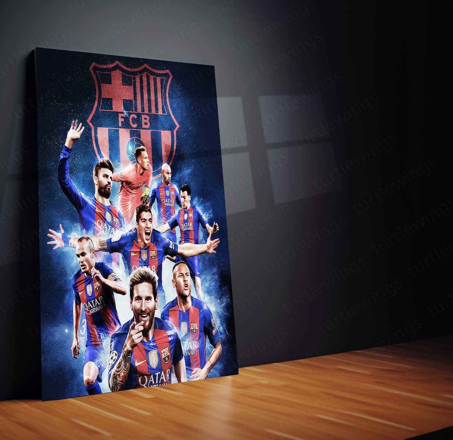 Sports | FC Barcelona Metal Poster – Premium Football Club Wall Art - TURTLEWINGS