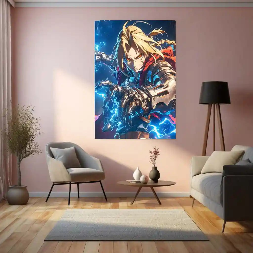 Anime Metal Poster | Fullmetal Alchemist – Alphonse Elric Metal Poster | Anime Armor Wall Frame 08 - TURTLEWINGS