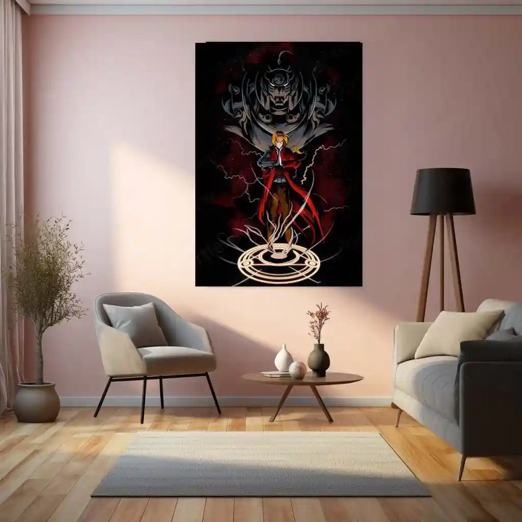 Anime Metal Poster | Fullmetal Alchemist – Alphonse Elric Metal Poster | Anime Armor Wall Frame 05 - TURTLEWINGS