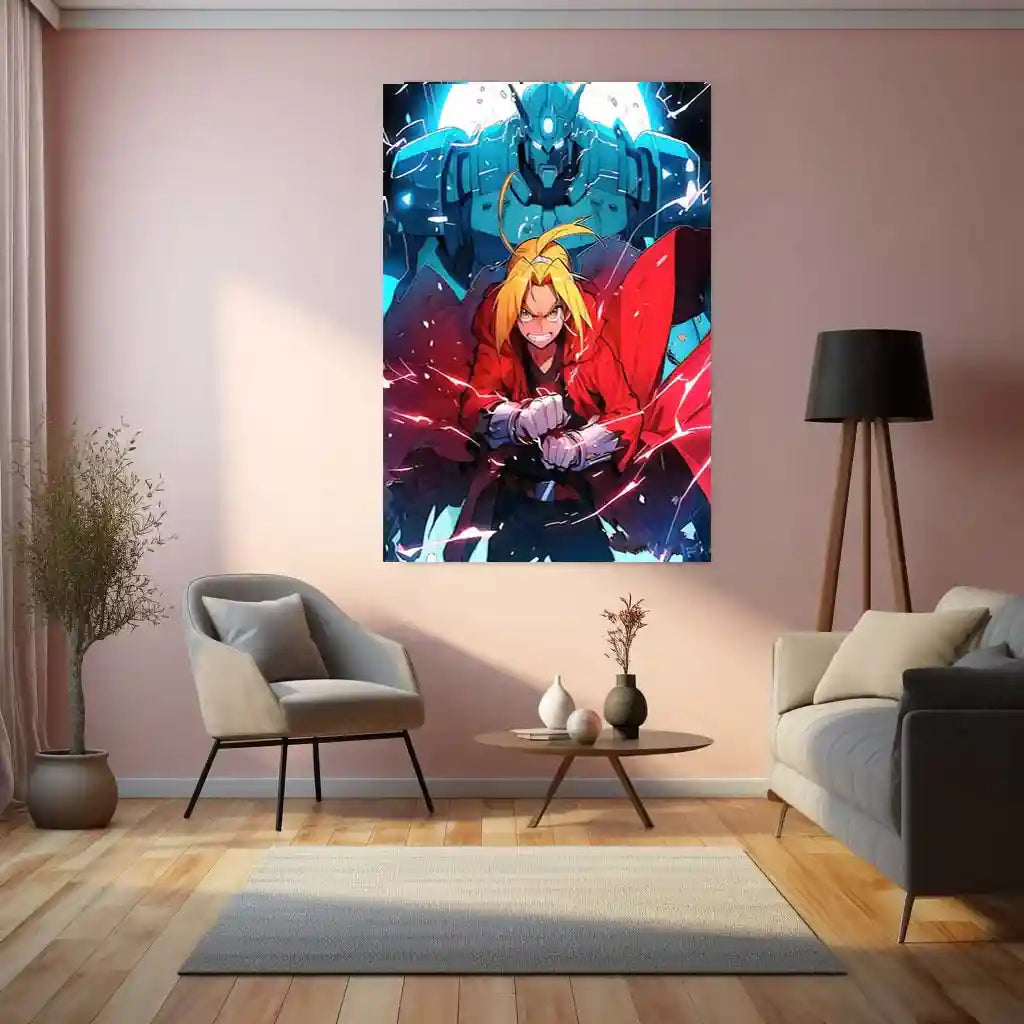 Anime Metal Poster | Fullmetal Alchemist – Alphonse Elric Metal Poster | Anime Armor Wall Frame 02 - TURTLEWINGS