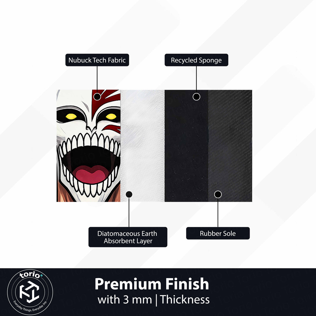 Ichigo Kurosaki Hollow Mask Cut-out Flat Rug | Bleach Anime Flat Rug | Premium Soul Reaper Gaming Room Decor