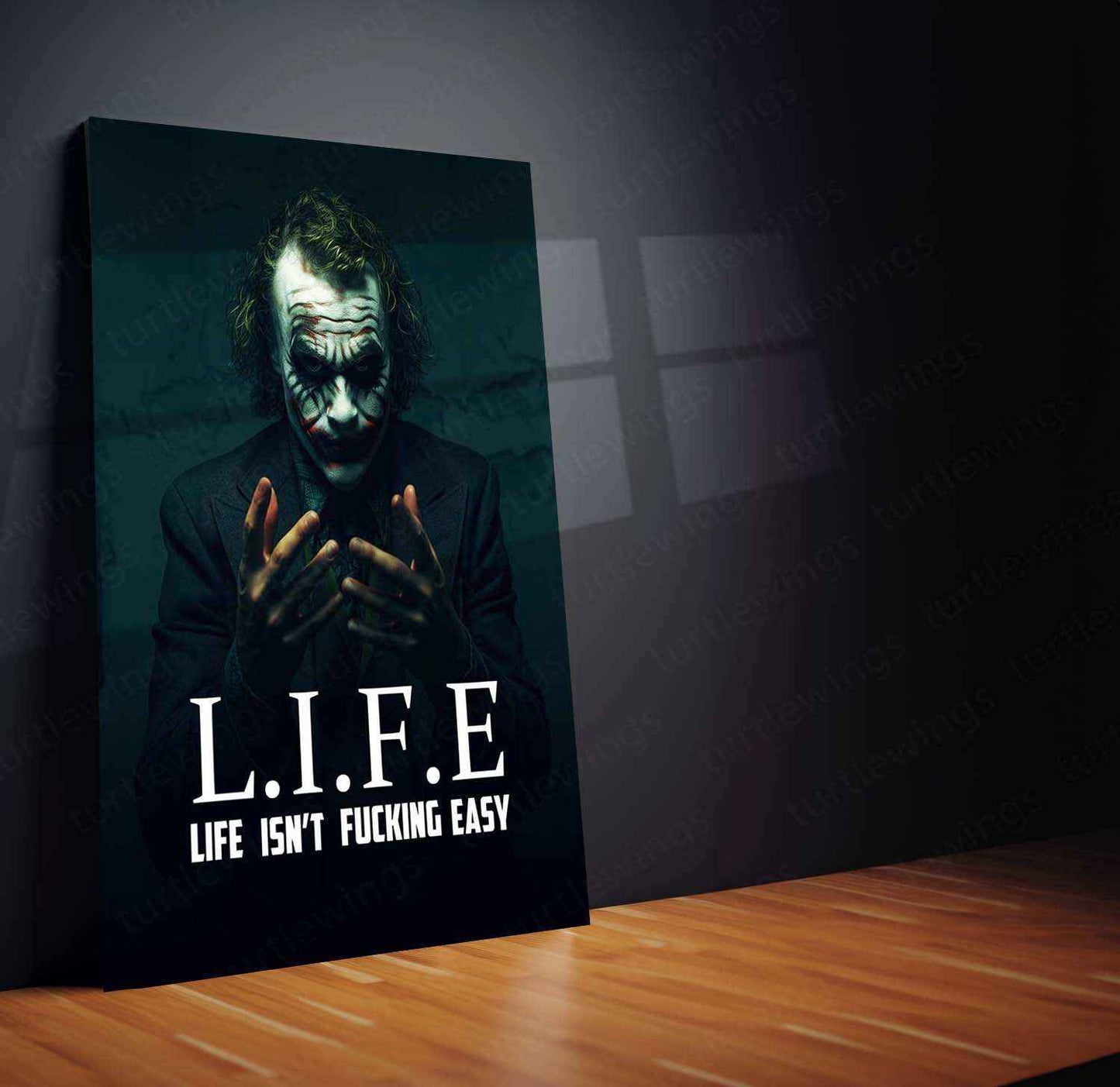 Joker 'Life ' Quoted Metal Poster - TURTLEWINGS