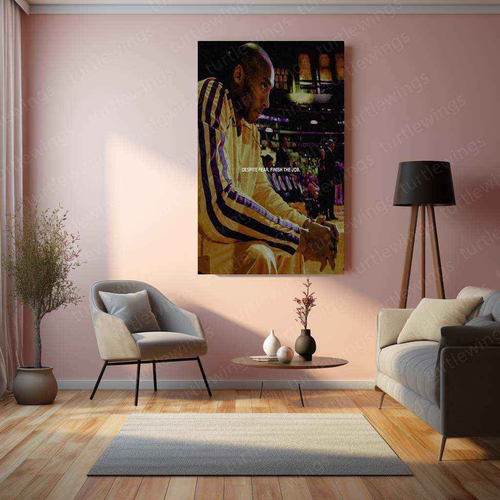 Kobe Bryant Quote Metal Poster – Mamba Mentality Motivational Wall Art | Basketball Inspiration - TURTLEWINGS