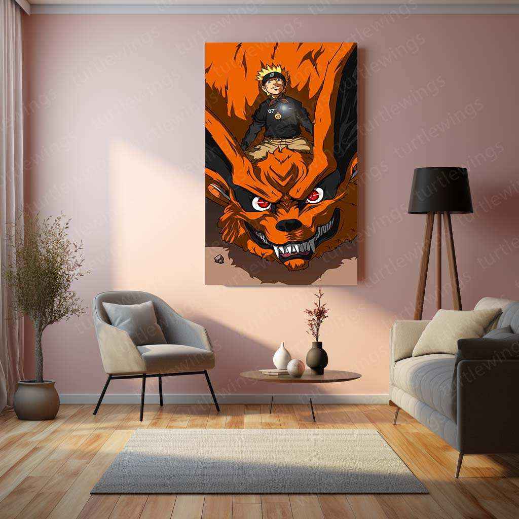 Kurama Poster – The Nine-Tailed Fox Artwork - TURTLEWINGS
