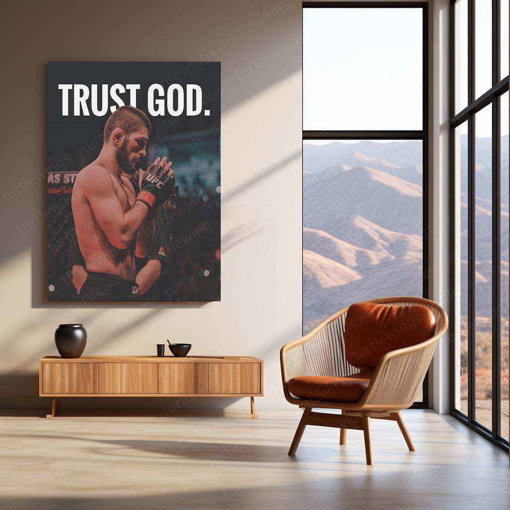Khabib Nurmagomedov Metal Poster – UFC MMA Champion Wall Art - TURTLEWINGS